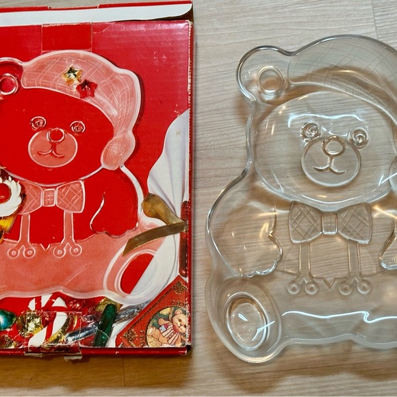 Mikasa Crystal Holiday Bear Platter 11.5” Serving Tray Made in Japan – Cute Deco - Picture 4 of 16